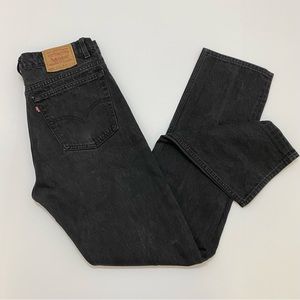 Vintage 90s 505 Levi’s Jeans Red Tag USA Black W38 L36 Straight Leg Regular Fit